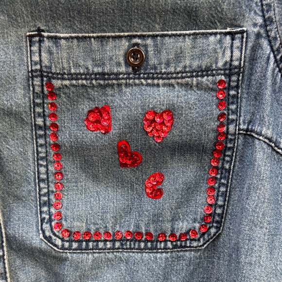 Upcycled by Me Denim Shirt Bark To School - Picture 9 of 11